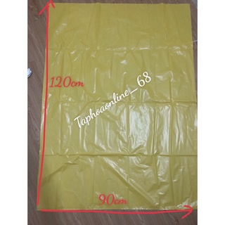 Bao rác công nghiệp vàng PE 90x120, hàng đẹp, dày, bóng, dai