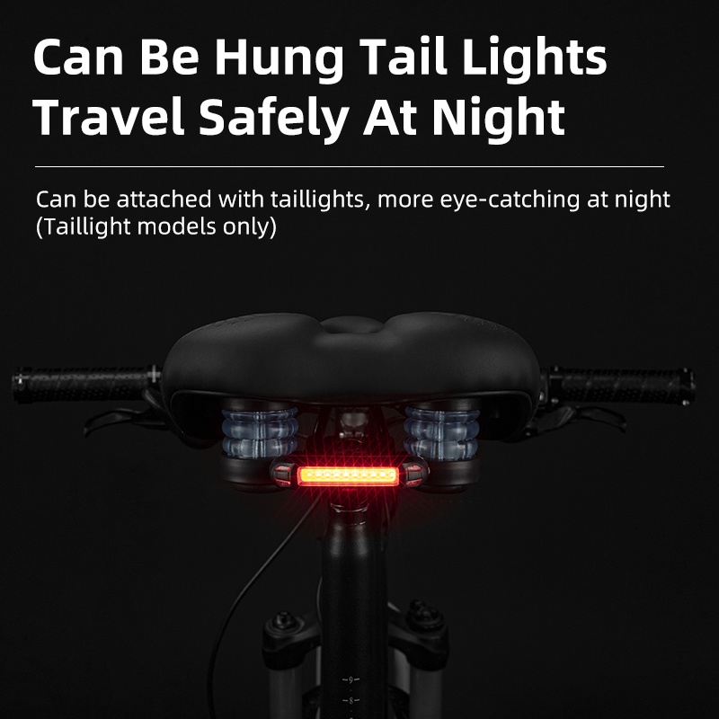 [Mã CLS2403F giảm 30k đơn 150k] Yên xe đạp leo núi ROCKBROS mềm mại chống sốc thoải mái có đèn hậu an toàn