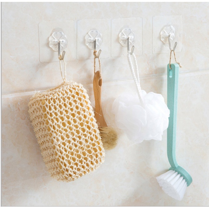 Móc Dán Tường Siêu Dính BEECOOK Treo Đồ Đa Năng Nhà Tắm Nhà Bếp