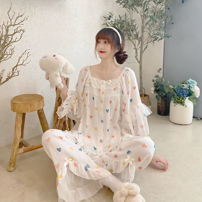 PIJAMA - ĐỒ NGỦ LỤA QUẢNG CHÂU Y HÌNH BAO VẢI
