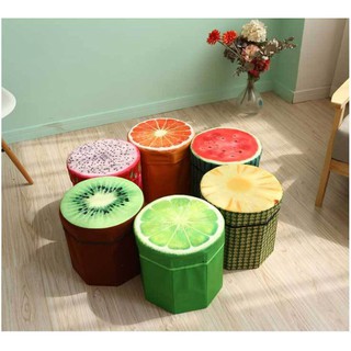 Ghế hộp vải đa năng loại cứng hình trái cây tươi mát