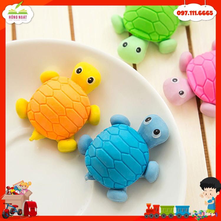 Tẩy bút chì hình rùa lớn, đồ dùng học tập dễ thương gôm tẩy cute giá rẻ làm quà tặng học sinh văn phòng phẩm T11