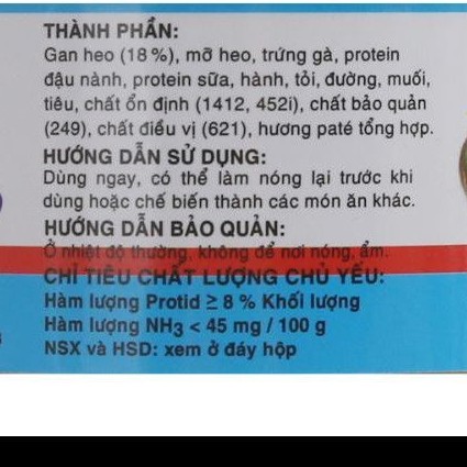 patê gan hảo vị vissan 170g.Hsd 4/23