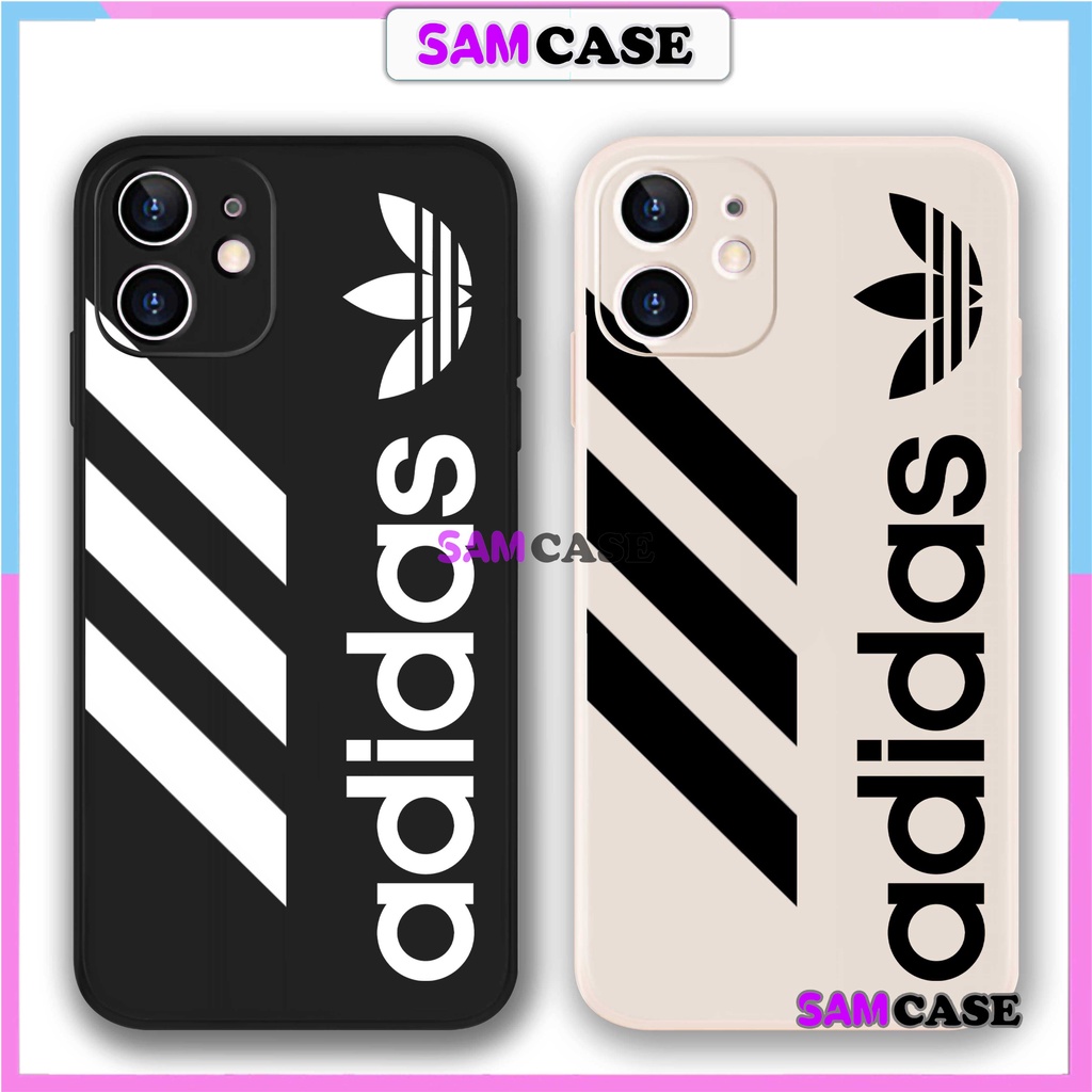 Ốp lưng iPhone Adidas cạnh viền vuông silicon mềm dẻo chống sốc bảo vệ camera ip 6/6s/7/8/X/XS/XR/11/12/13 Pro Plus Max