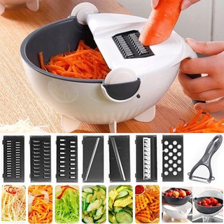 BỘ DỤNG CỤ NẠO RAU CỦ QUẢ KÈM RỔ 9 TRONG 1 ĐA NĂNG