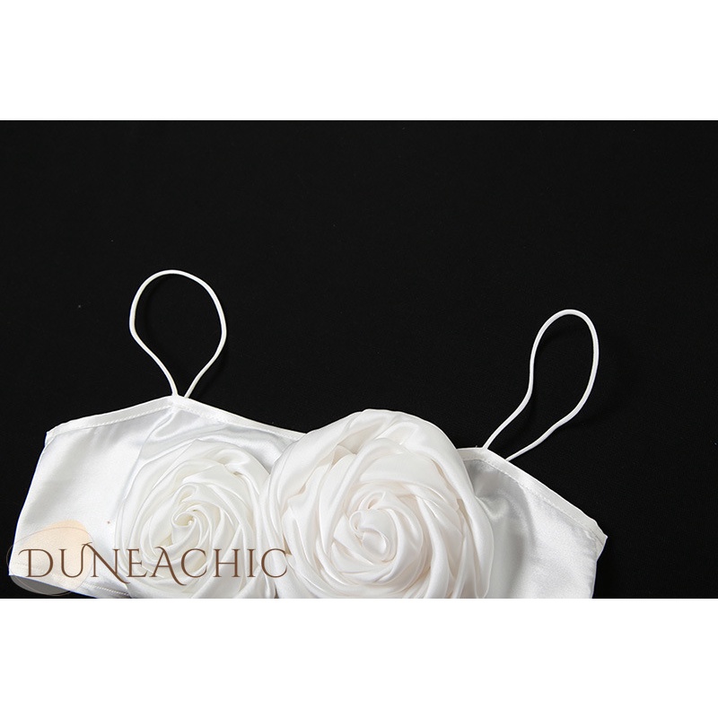 Áo hai dây DUNEA màu trơn họa tiết hoa thời trang mùa hè cho nữ