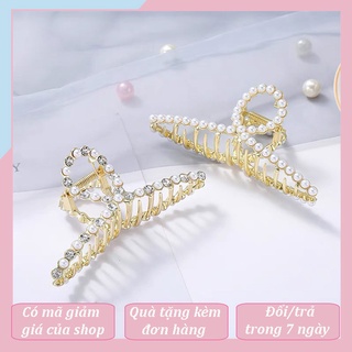 Kẹp càng cua đính đá Hàn Quốc - kẹp tóc nữ kim loại cho nữ mẫu Best Seller