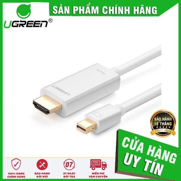 Cáp Mini Displayport (thunderbolt) to HDMI dài 3M màu trắng Ugreen 10453 ✔HÀNG CHÍNH HÃNG ✔