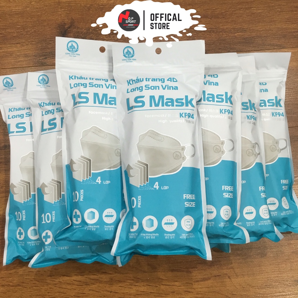 Set 50 Chiếc Khẩu Trang Y Tế 4 Lớp KF94 LS MASK Hàn Quốc Chống Bụi Mịn, Kháng Khuẩn Cao Cấp_ Nhiều Màu