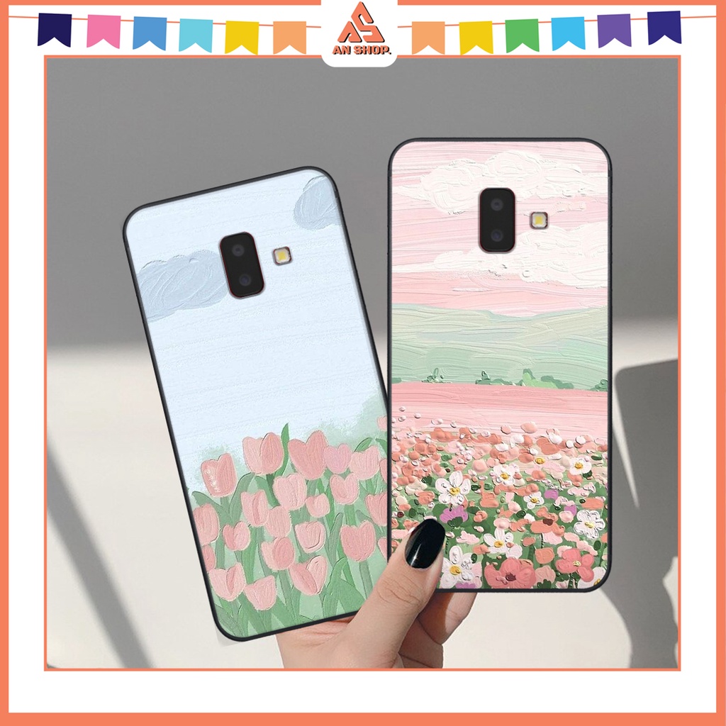 Ốp Samsung J6 2018 / J6 Plus / J6+ Họa Tiết 3D Nghệ Thuật Hoa Tranh Sơn Dầu
