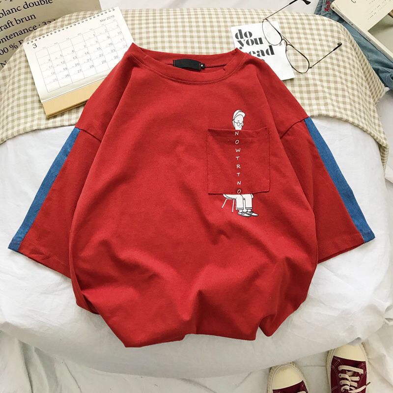 ÁO THUN unisex cotton from rộng T-SHIRT HAND SLIDE TREND | BigBuy360 - bigbuy360.vn