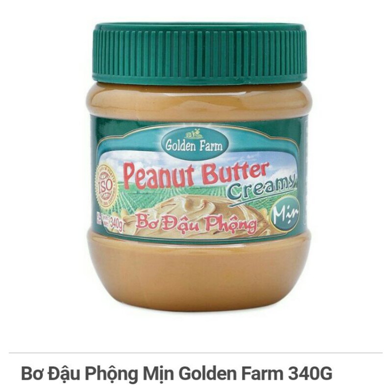 Bơ Đậu Phộng Mịn/ hạt Golden Farm 170g/ 340g