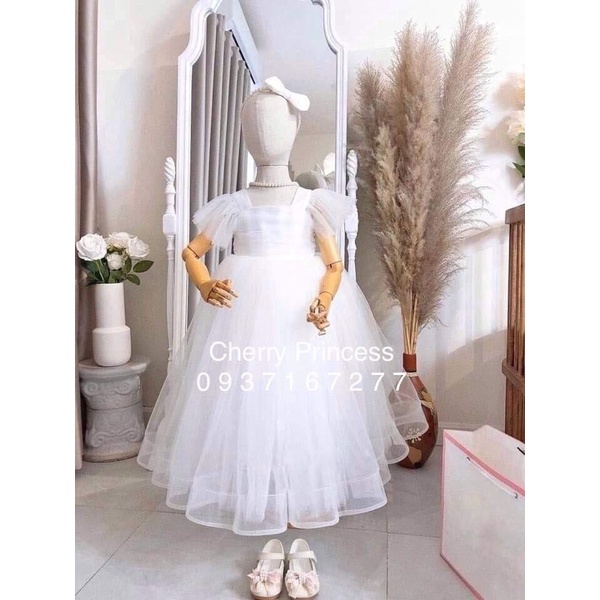 𝘼𝙉𝙉𝘼 𝘿𝙍𝙀𝙎𝙎 -👗ĐẦm Váy công chúa phụ dâu bé gái cao cấp dáng dài sang chảnh )