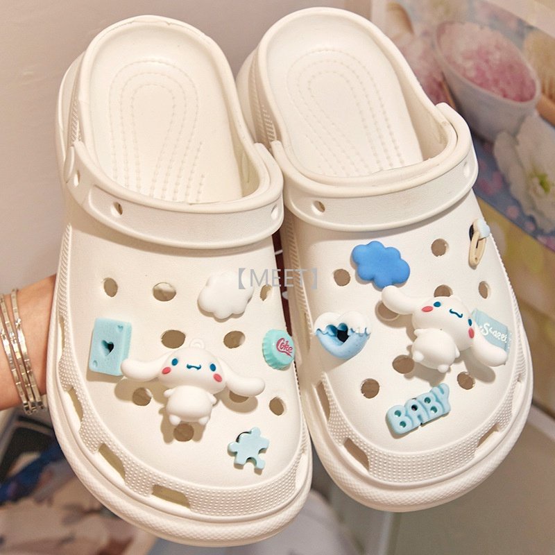 [MEET] Phụ Kiện Khóa Cài Giày Crocs DIY Hình Hoạt Hình Hoa Trang Trí Giày Dép Crocs Jig Ear Dog