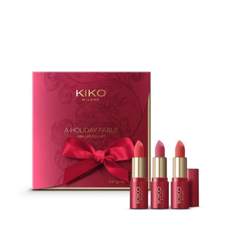 (Bill Pháp) Set son Kiko Holiday 3 cây mini 2021