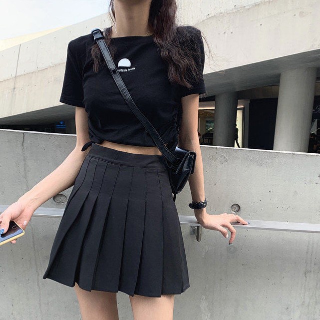 Chân váy tennis nữ xếp ly tôn dáng - Chân váy chữ A dáng ngắn xếp ly có quần bảo vệ kiểu dáng tennis năng động