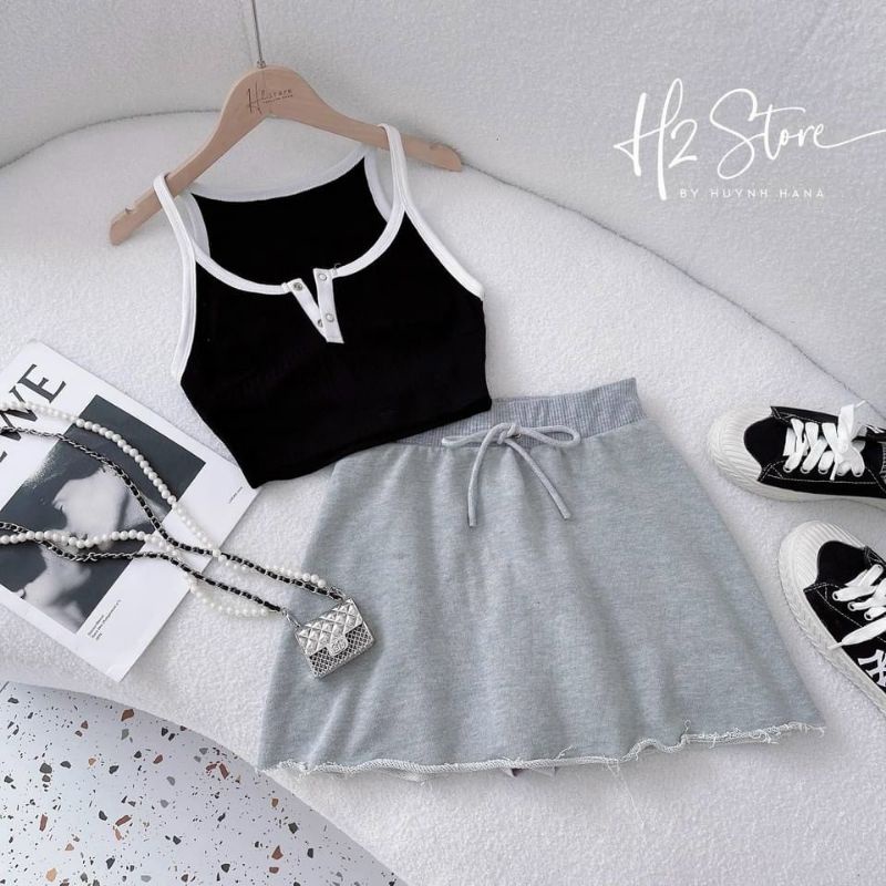 Chân váy thun chữ A lưng thun năng động🤗