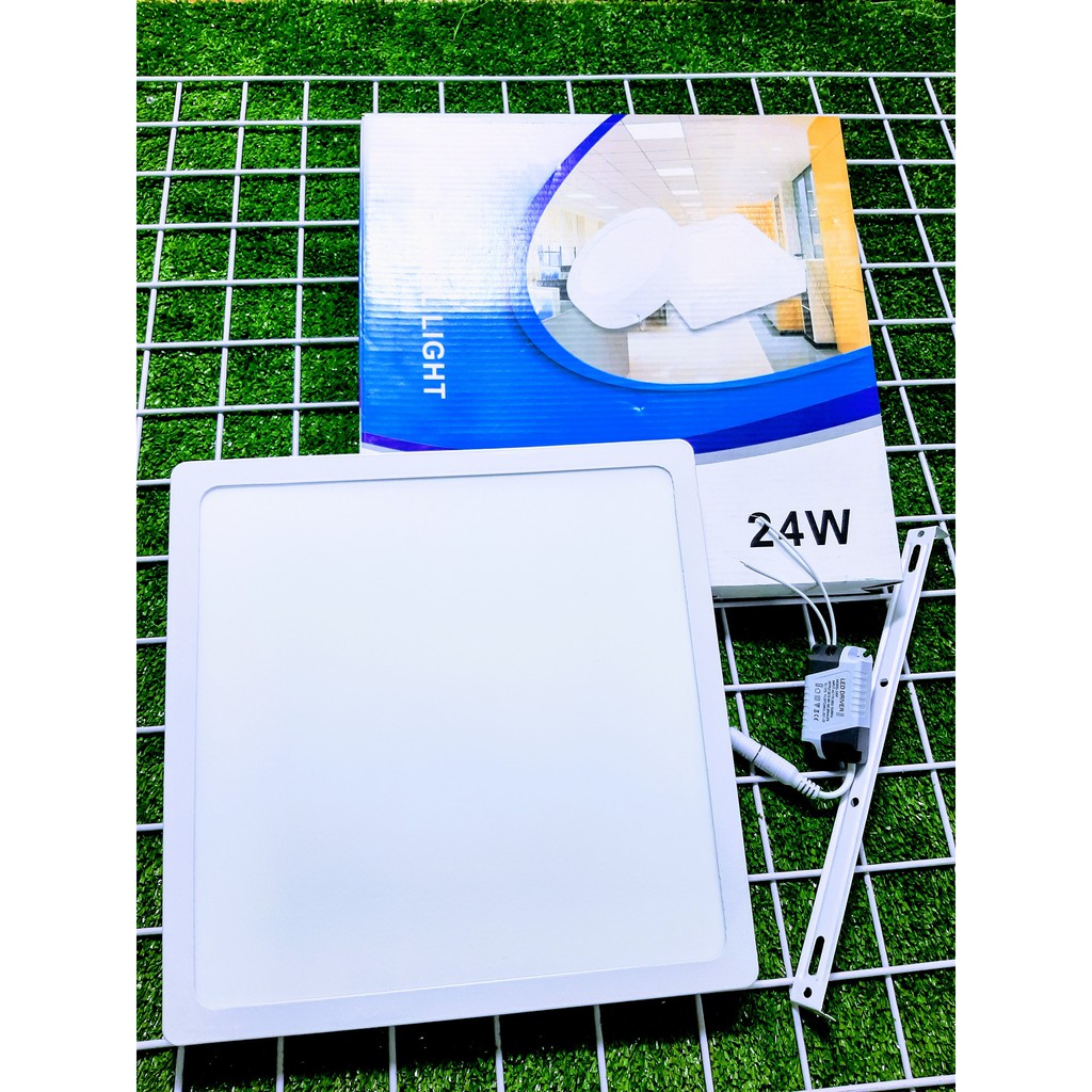 Đèn Led Ốp Trần Vuông Nổi 24W Ánh Sáng Trắng/Vàng Siêu Tiết Kiệm Điện.