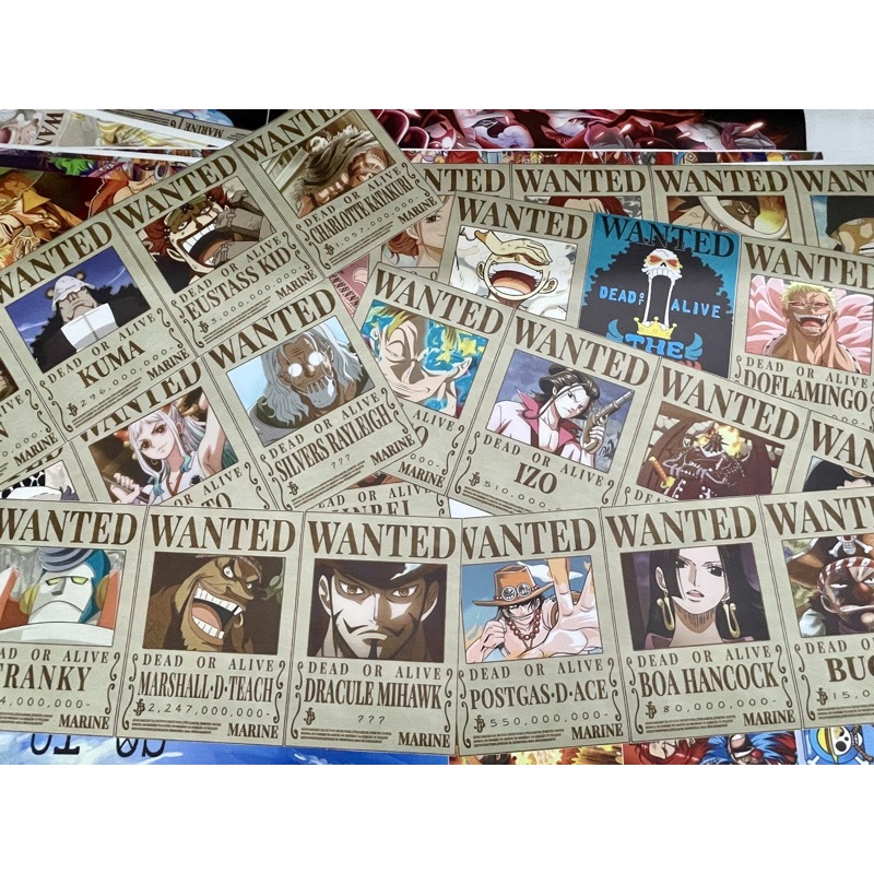 23 tấm Poster truy nã one piece, poster truy nã luffy mới nhất