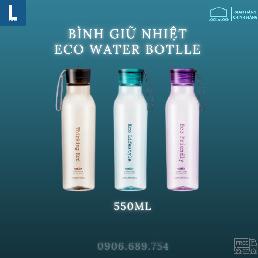 Bình Đựng Nước Lock&Lock Eco Water Bottle Nhựa Tritan Cao Cấp ABF644 (550ml) 3 màu
