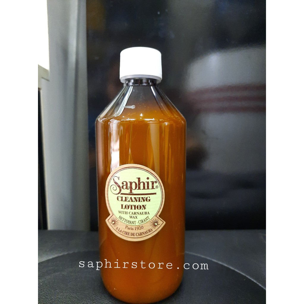 Saphir cleaning lotion sữa làm sạch và đánh bóng da trơn patina và da nubuck 500ml