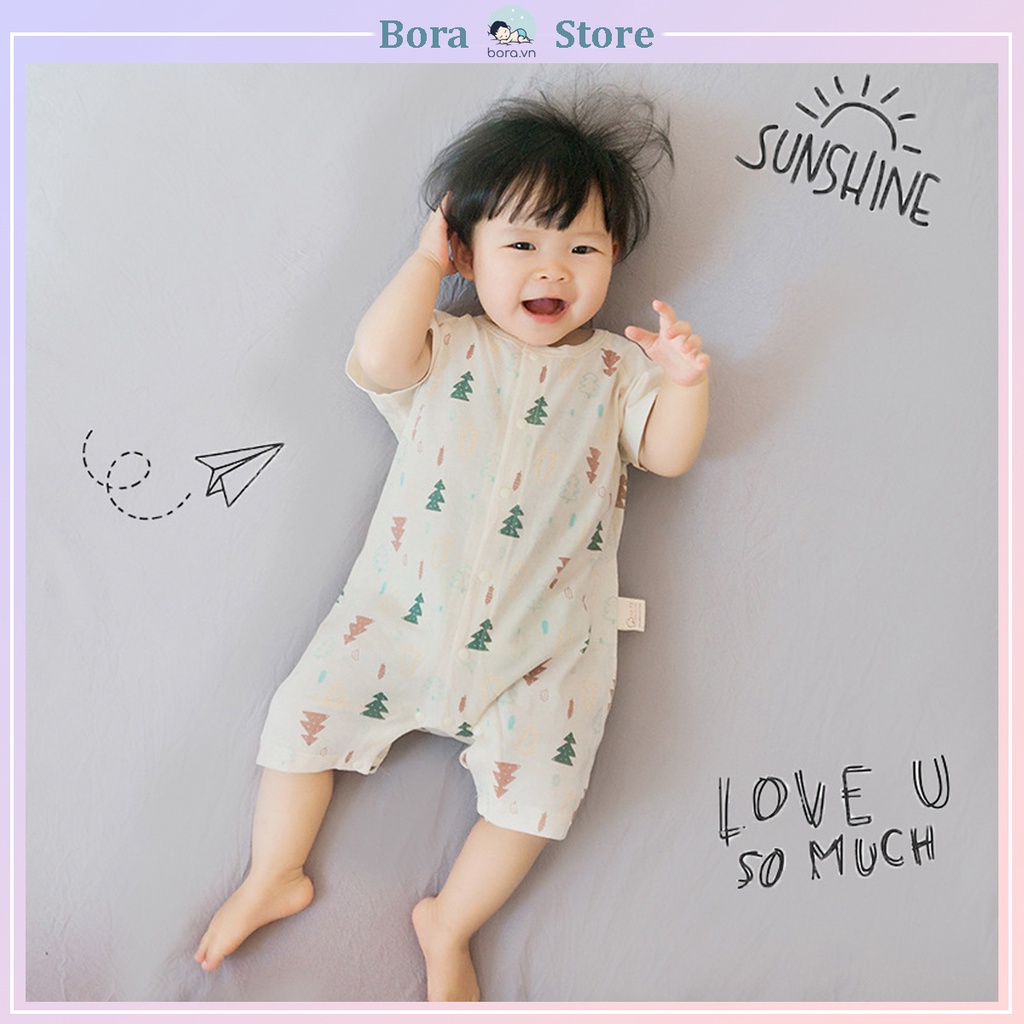 Body đùi cotton hữu cơ tự nhiên 100% cho bé