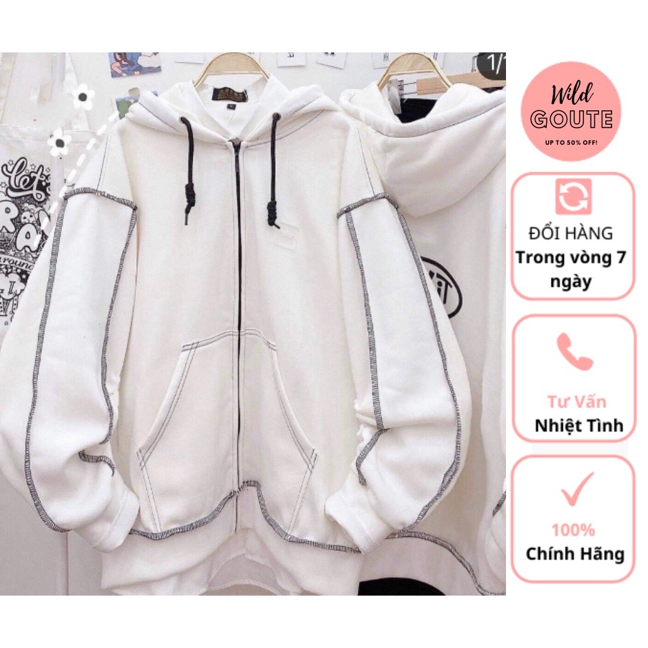Áo Khoác Hoodie Nam Nữ Viền Chỉ In Madkit Chất Liệu Nỉ Cotton Dày Dặn Wild.Goute SP000814 | BigBuy360 - bigbuy360.vn