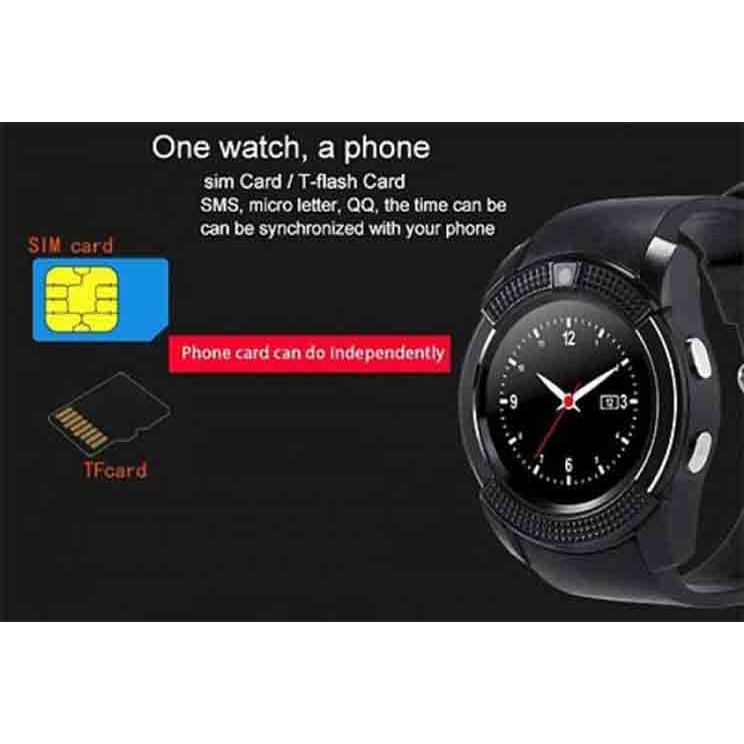 Đồng Hồ Thông Minh SMARTWATCH V8 - Cảm Ứng, Gắn Sim Và Thẻ Nhớ - Hỗ Trợ Tiếng Việt