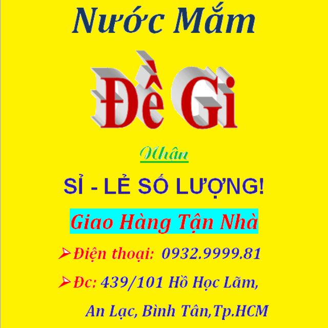 Nước Mắm Đề Gi.1lit 180k