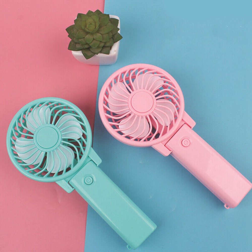 Quạt Mini Cầm Tay Để Bàn Chạy Bằng Pin Tiện Dụng