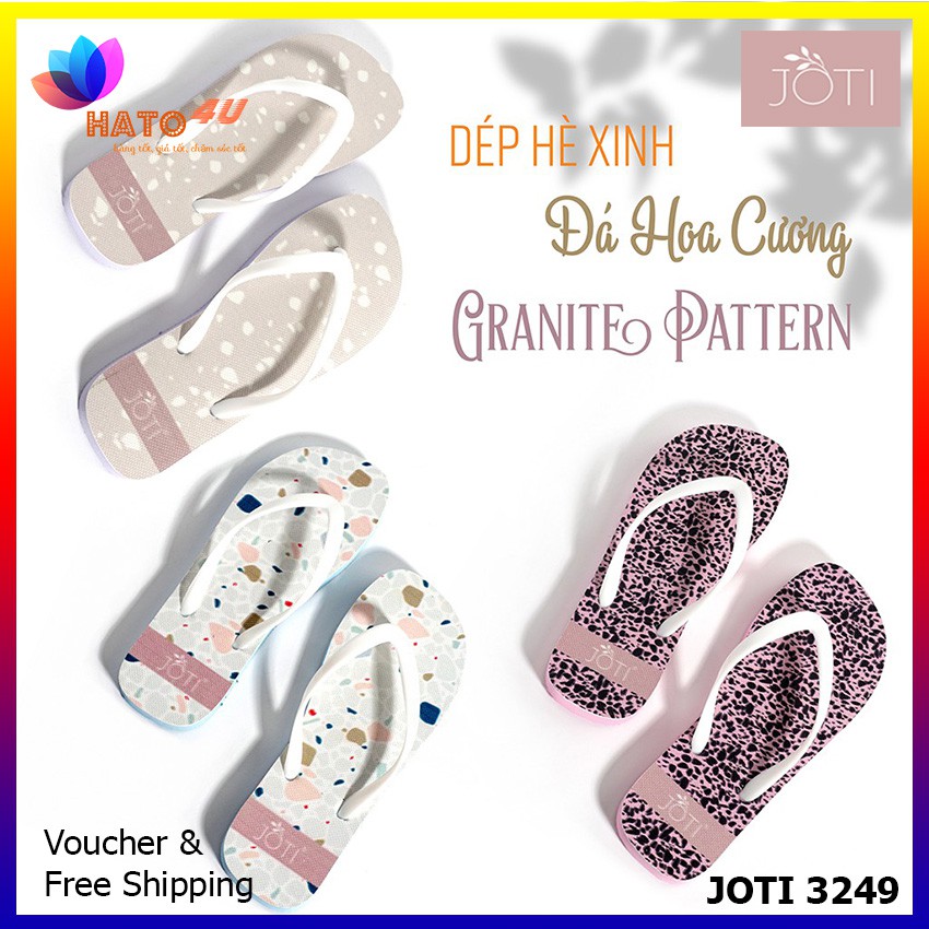 Dép Xốp Xỏ Ngón Thời Trang Julia 3249VN0 2020 - Họa Tiết Hoa Cương Nổi Bật Đế Bằng - Mang Dạo Phố Đi Biển