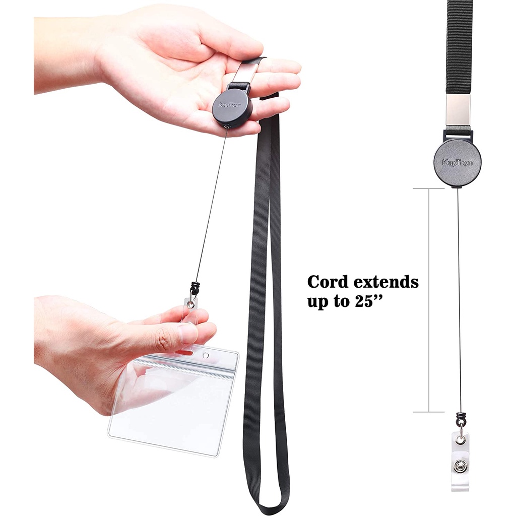 Set 2 Dây Đeo Thẻ Tên Ngang Có Thể Thu Gọn Tiện Dụng Cho Văn Phòng / Trường Học