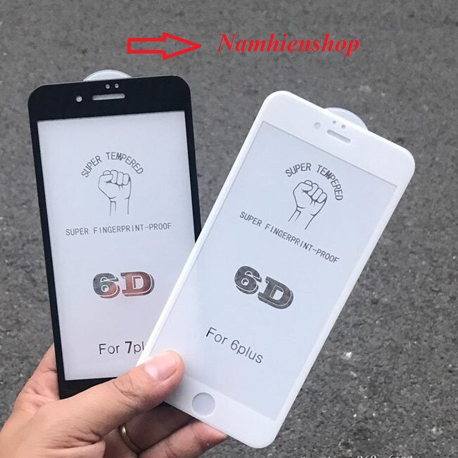 [ Giá Siêu Sốc ] KÍNH CƯỜNG LỰC 6D IPHONE 6/6PLUS/7/7PLUS 8 8Plus iphone X