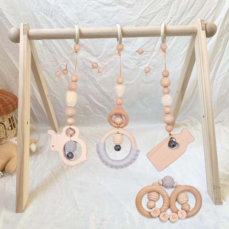 Bộ 4 Vòng Lục Lạc Treo Xe Đẩy Em Bé Sơ Sinh