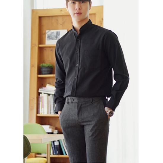 Áo sơ mi nam cổ tàu dài tay rất đẹp