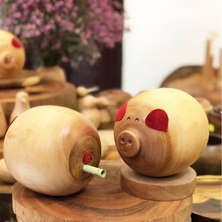 Heo,Lợn Gỗ Tiết Kiệm, Đựng Tiền và Khắc Tên làm Quà Tặng