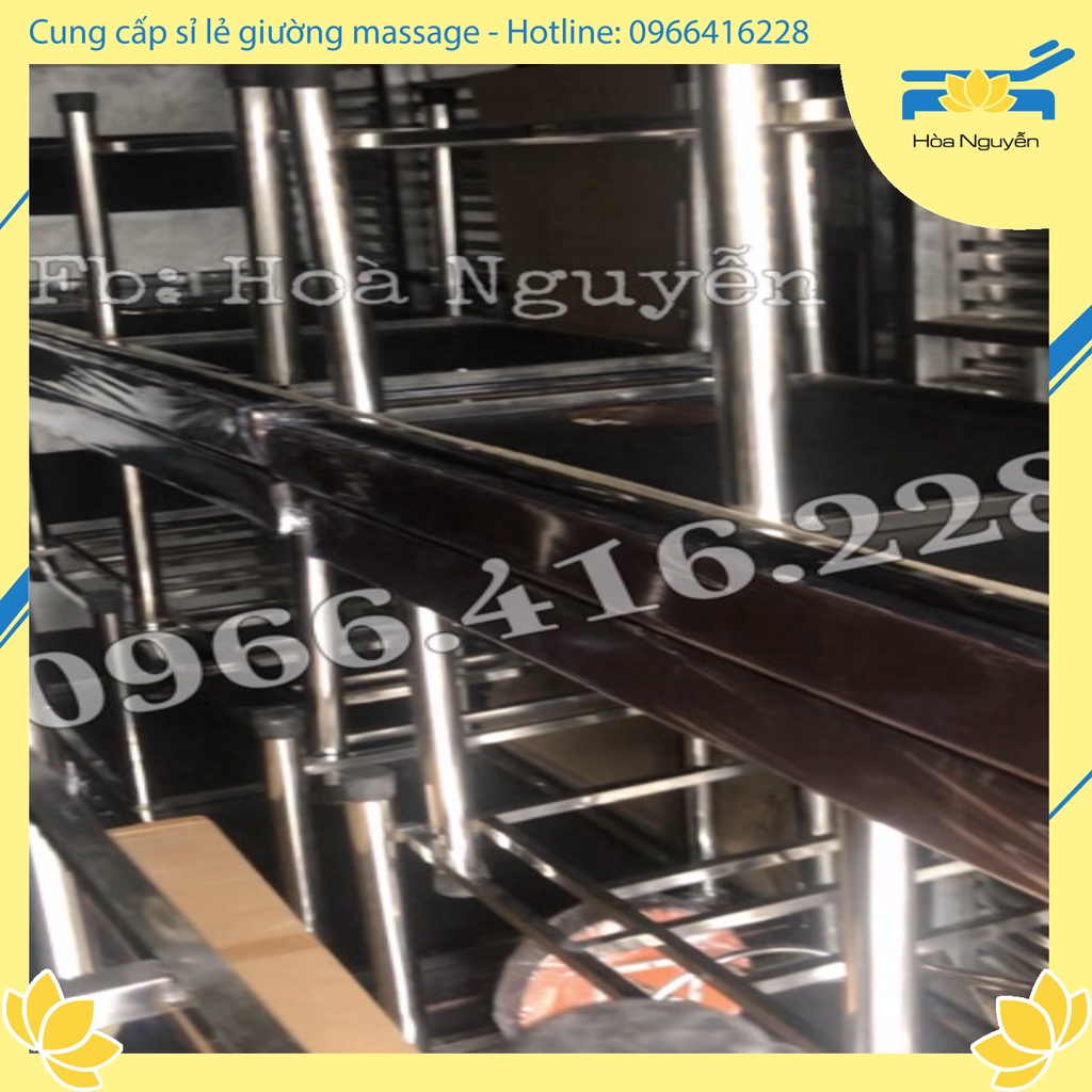 GIƯỜNG INOX SPA CHÂN TO ỐNG PHI 50 CHẤT LƯỢNG