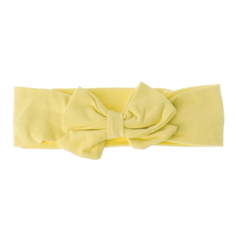 Băng Đô Cotton Thắt Nơ Màu Trơn Dễ Thương Cho Bé Gái