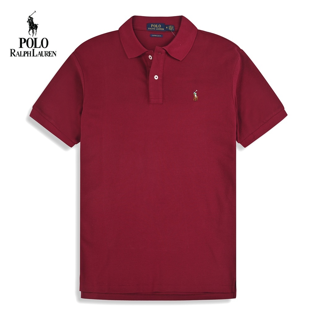 Áo Thun Polo Mùa Hè Tay Ngắn Màu Trơn Đơn Giản Ralph Polo Lauren Chất Lượng Cao Hàng Mới 2023