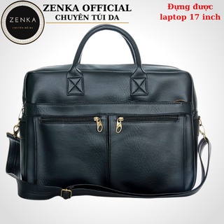 Túi đựng laptop 15.6 inch - 17 inch rộng rãi, cặp da văn phòng công sở Zenka sang trọng và lịch lãm
