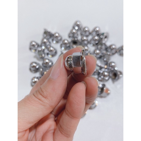 Tán bầu 6li 8li 10li 12li đầu bít chất liệu sắt xi ken sáng bóng, hàng đẹp cao cấp