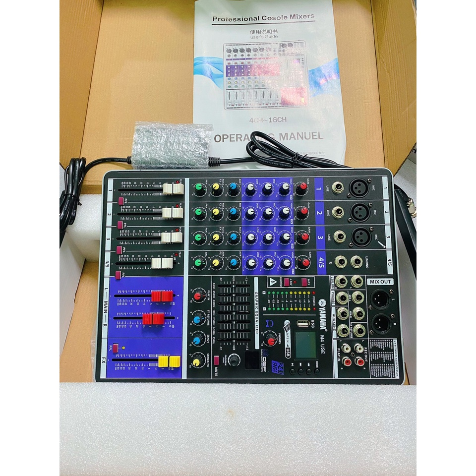 Mixer Yamaha, M4 USB Bluetooth,99 Hiệu Ứng ,Mixer M4 Là Bản Nâng Cấp