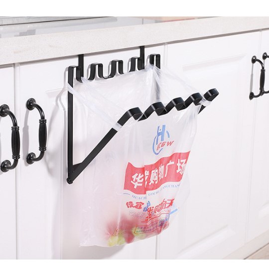 Giá treo túi đựng rác đa năng gấp gọn, kệ KIM LOẠI treo túi rác gắn cửa tủ thông minh