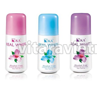 Lăn khử mùi trắng da ka real white deo-roll on 25g