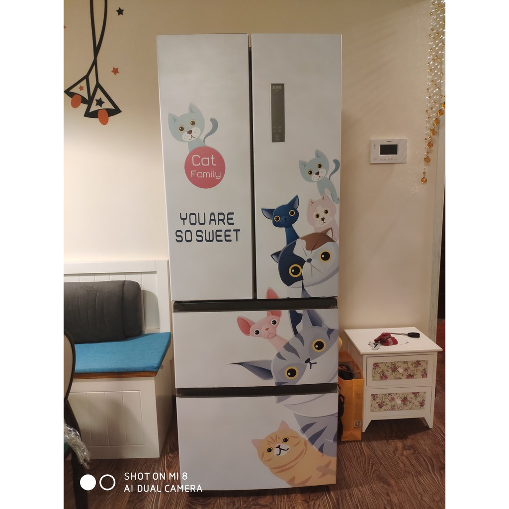 Decal dán tủ lạnh Nhật HUE DECOR chống nước, siêu bền