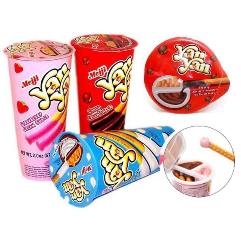 (Ly 50g) Bánh Que Chấm Kem Yanyan Double Cream Meiji