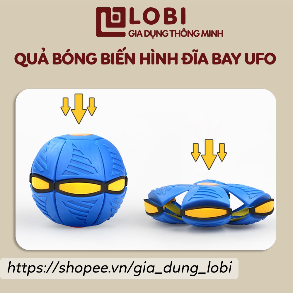 Đồ chơi quả bóng biến hình đĩa bay UFO cho bé đồ chơi quả bóng ma thuật FLAT BALL có đèn nháy