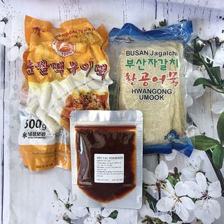 500G BÁNH GẠO VÀNG + 100G SỐT + 450G CHẢ CÁ HÀN QUỐC