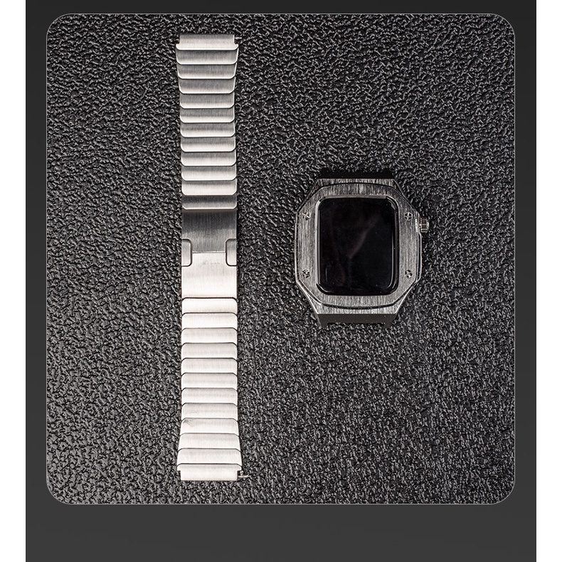 Dây Đeo Đồng Hồ Bằng Thép Không Gỉ Sang Trọng Cho Watch 44 45mm 7 6 5 4 SE