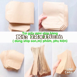 COMBO 100 TÚI GIẤY KRAFT NHẬT KT 12x 15cm